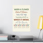 ABA Clinic Decor, When a flower doesn't bloom, Therapist Wall Art, ABA poster, Educator Quotes, Matte Vertical Posters