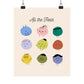 All The Feels Emotions Poster | Hand-drawn Classroom Feelings Chart | SEL Wall Art | School Counselor Decor | Therapist Office Matte Poster Print