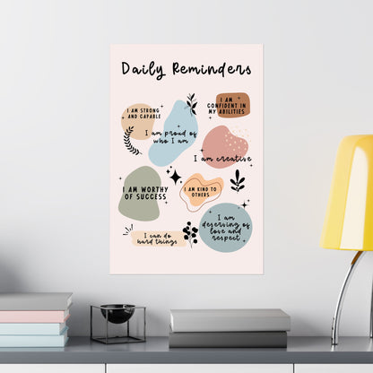 Boho Classroom Decor, Positive Affirmations for students, Therapist Wall Art, ABA poster, Educator Quotes, Matte Vertical Posters