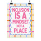 Inclusion is a Mindset Poster | Special Education Classroom Decor | Neurodiversity Affirming Wall Art | Inclusive Education Print