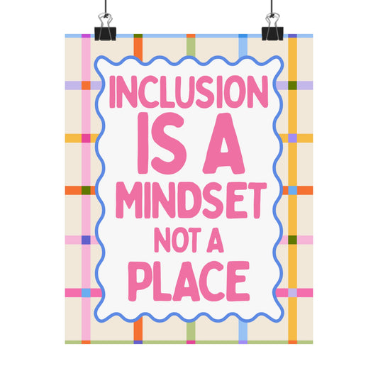 Inclusion is a Mindset Poster | Special Education Classroom Decor | Neurodiversity Affirming Wall Art | Inclusive Education Print