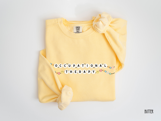 Friendship Bracelet Occupational Therapy sweatshirt, Comfort Colors 1566 OT OTA crewneck, gift for ot ota