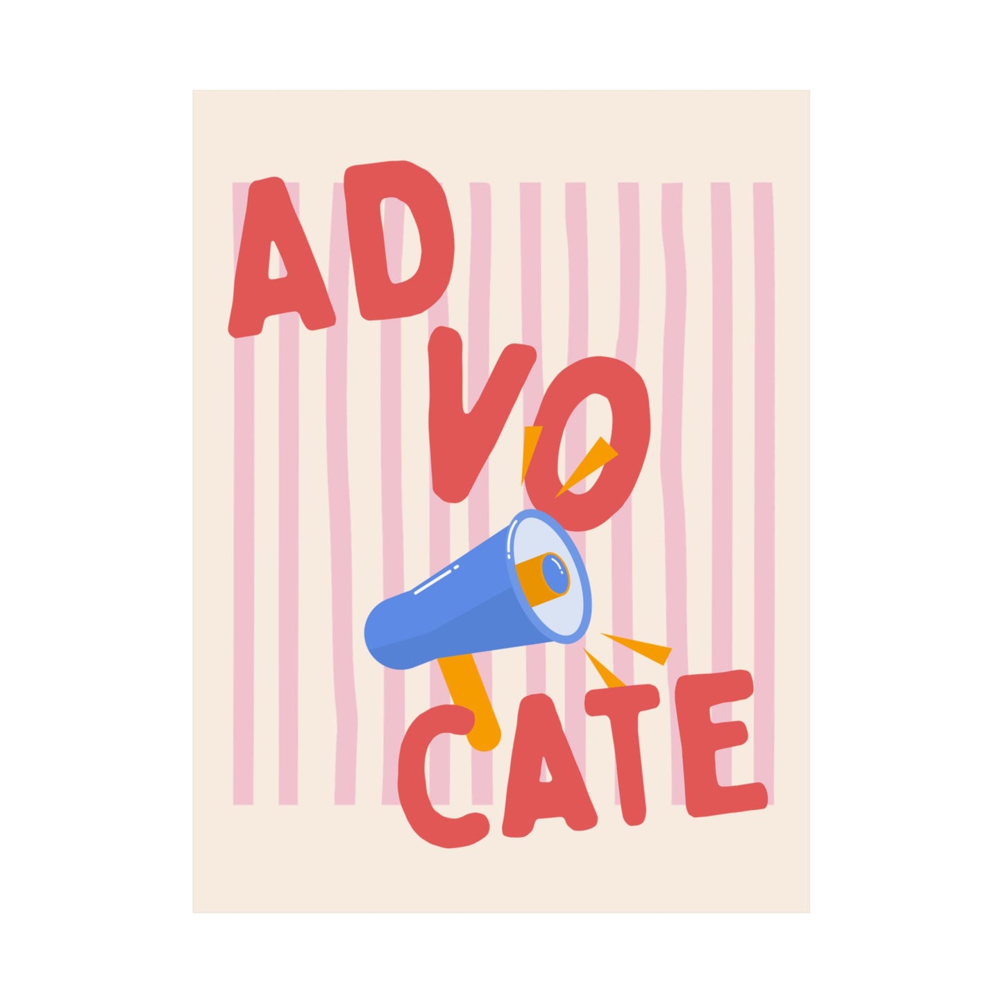 Advocate Poster, AD VO CATE Wall Art, Teacher Classroom Decor, Therapist Office Decor, Social Worker Poster, Inclusion Wall Art