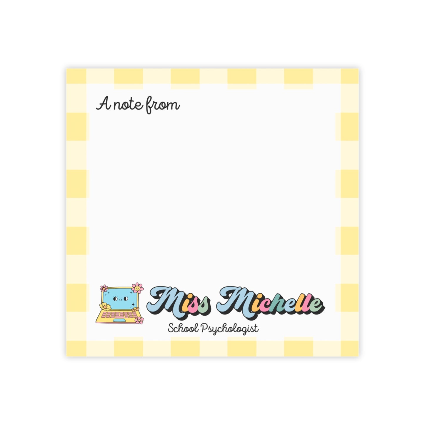 Personalized Post-it® Notes, Retro Style Sticky Notes