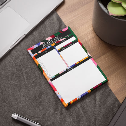 Personalized Floral Post-it® Note Pad, Sticky Notes for Teacher Counselor Therapist