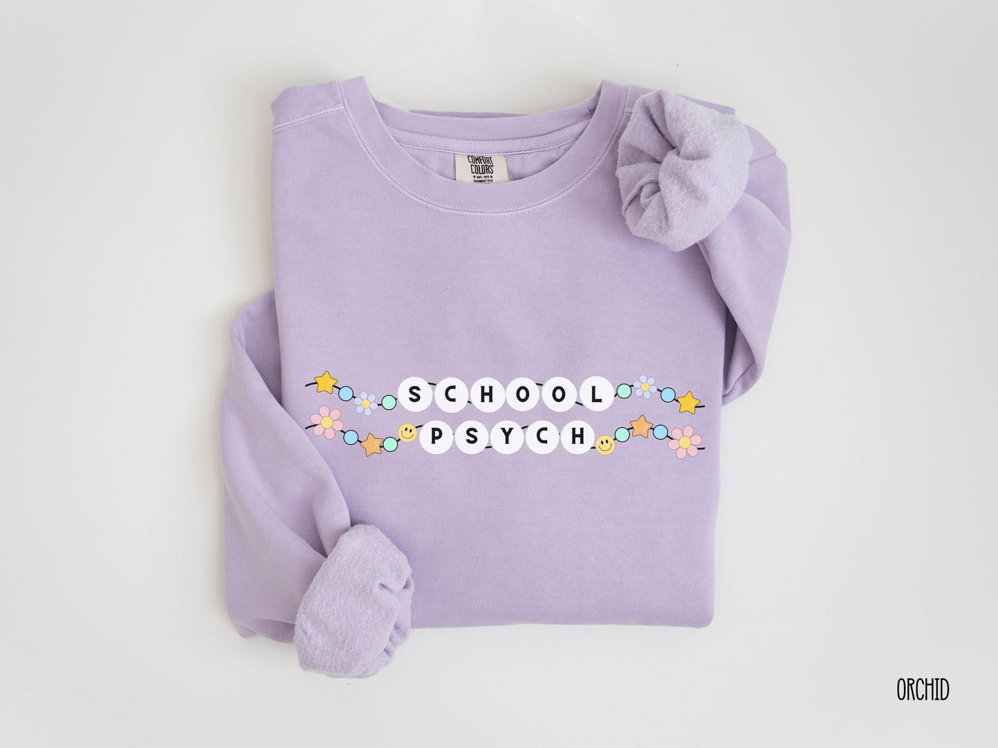 Comfort Colors School Psych Friendship Bracelet Sweatshirt, School Psychologist Crewneck, gift for school psychologist