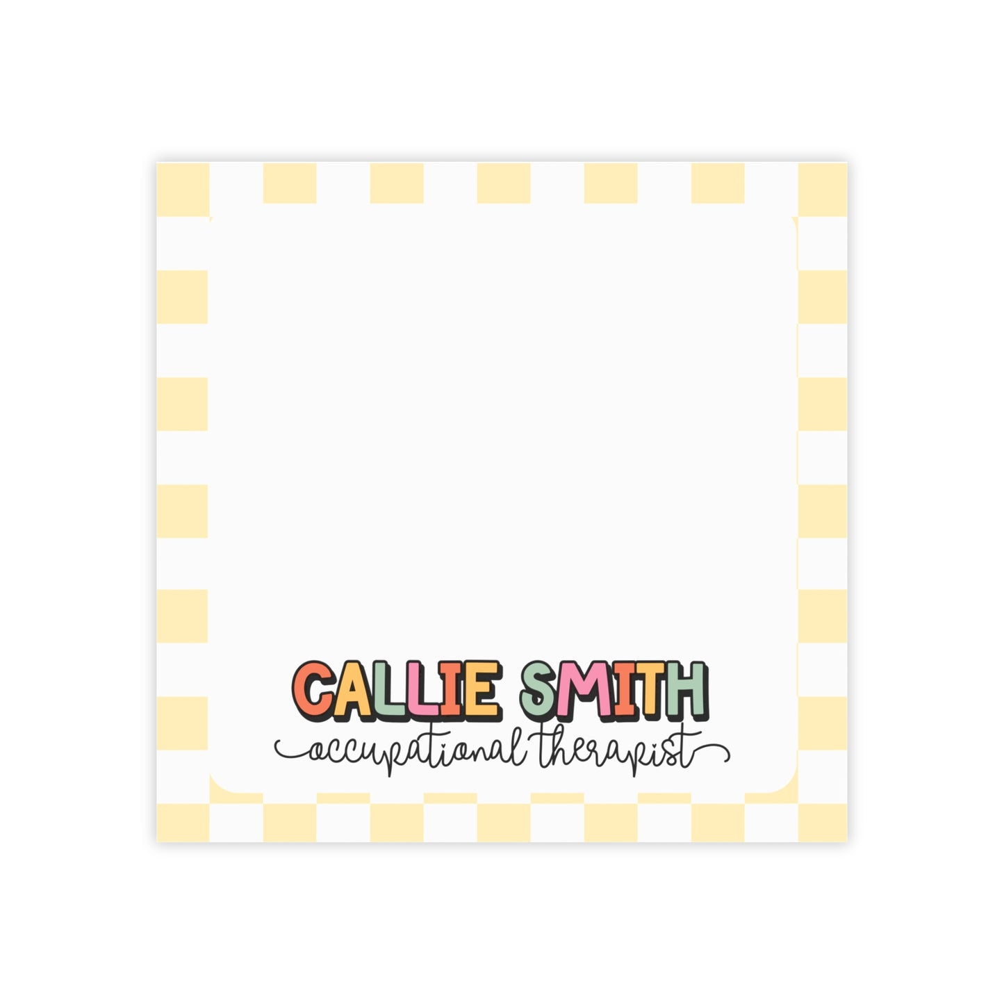 Personalized Retro Styled Post-it® Notes, Gift for Teacher Therapist Counselor, custom post it notes