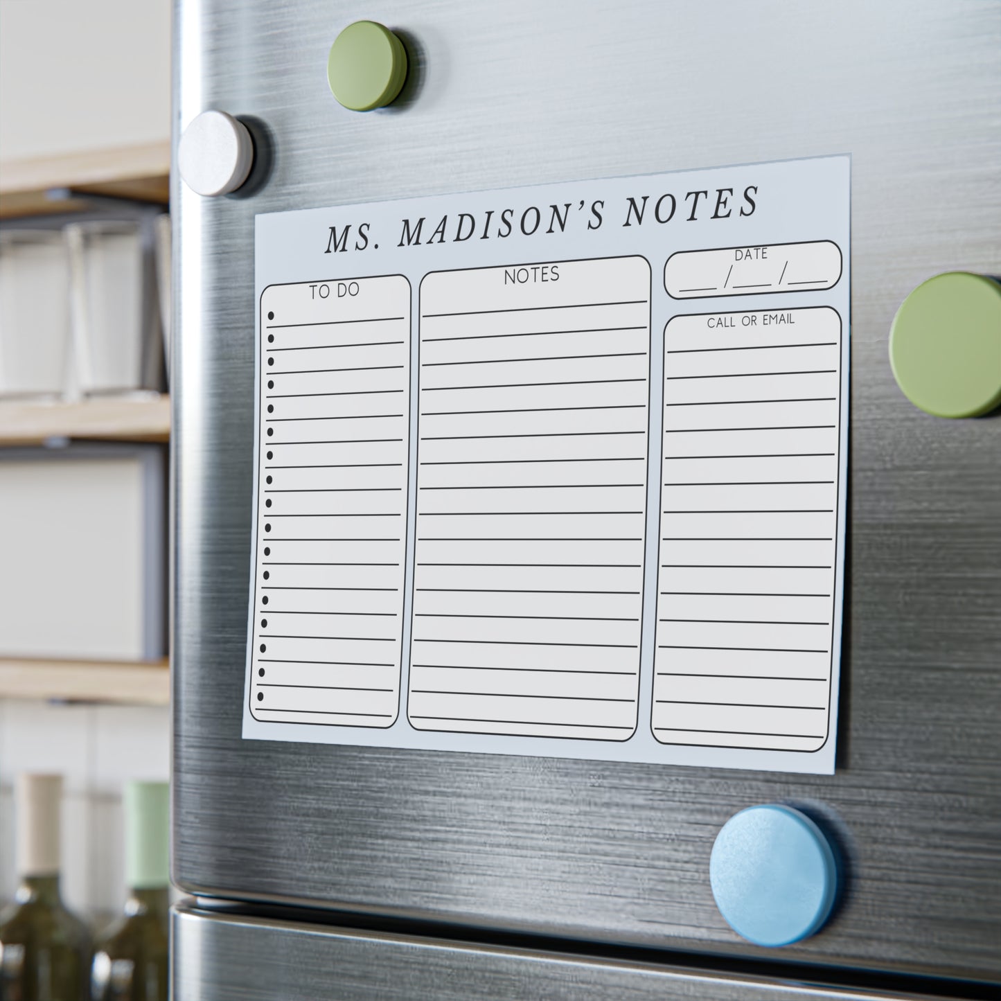 Personalized Minimalist Post-it® Note Pad, Gender Neutral Gift for Teacher Counselor Therapist