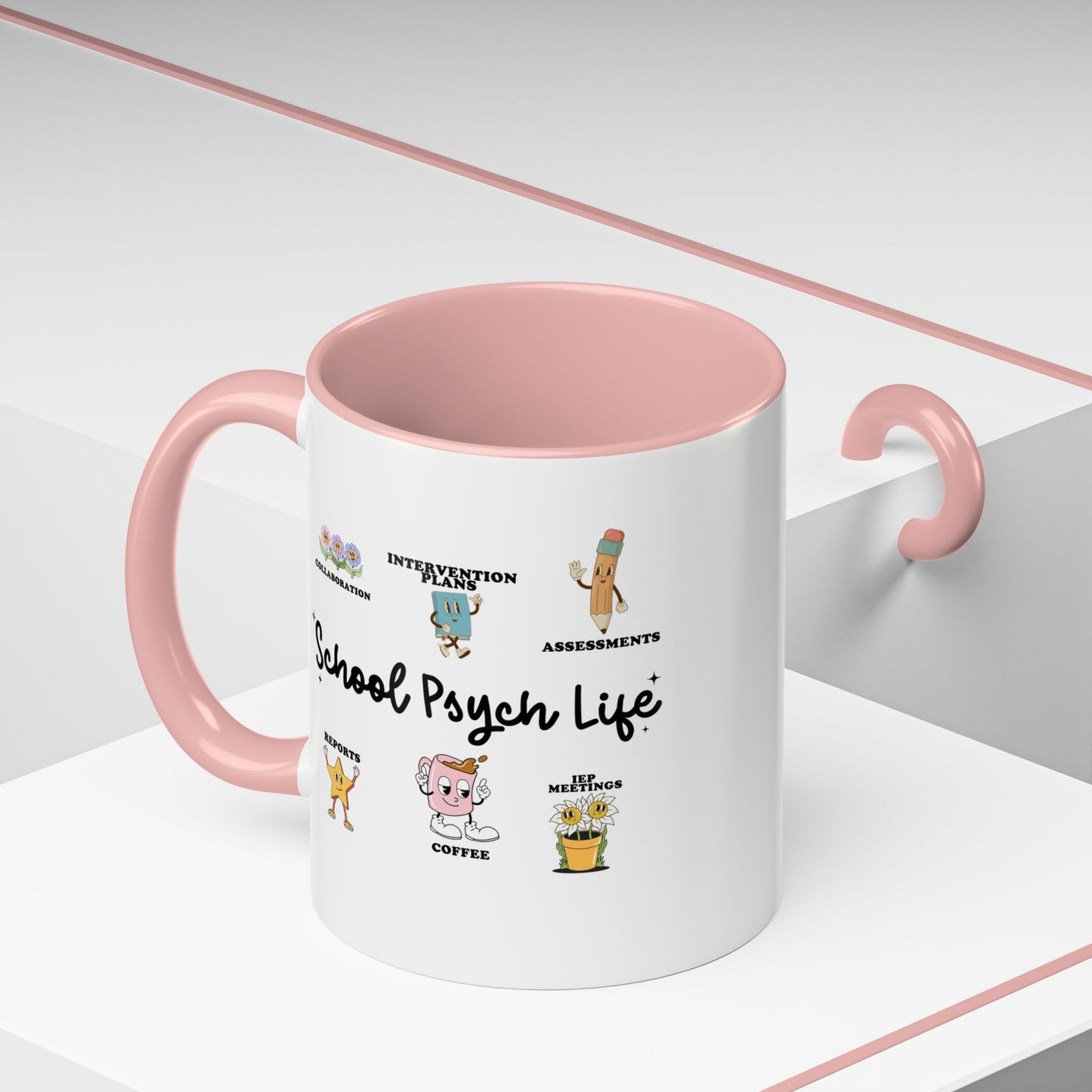 Retro School Pysch Life Mug, Gift for Educator School Psychologist