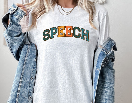 Varsity Speech Shirt, Speech therapist Tee, slp slpa t shirt, Gift for SLP SLPA, Speech Therapy