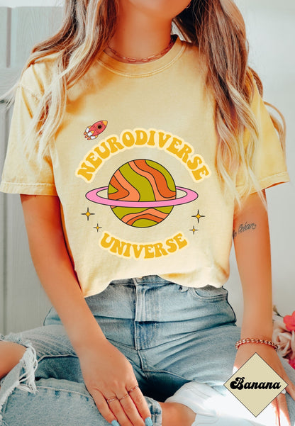 Neurodiverse Universe shirt, Neurodiversity Shirt, Unisex Comfort Colors® 1717