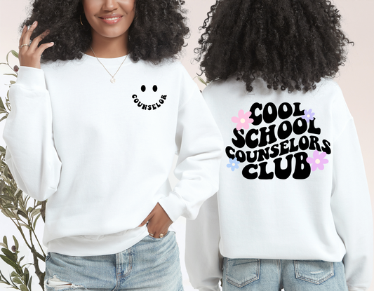 Cool Counselors Club, School Counselor Sweatshirt, Gilden 18000 gift for counselor