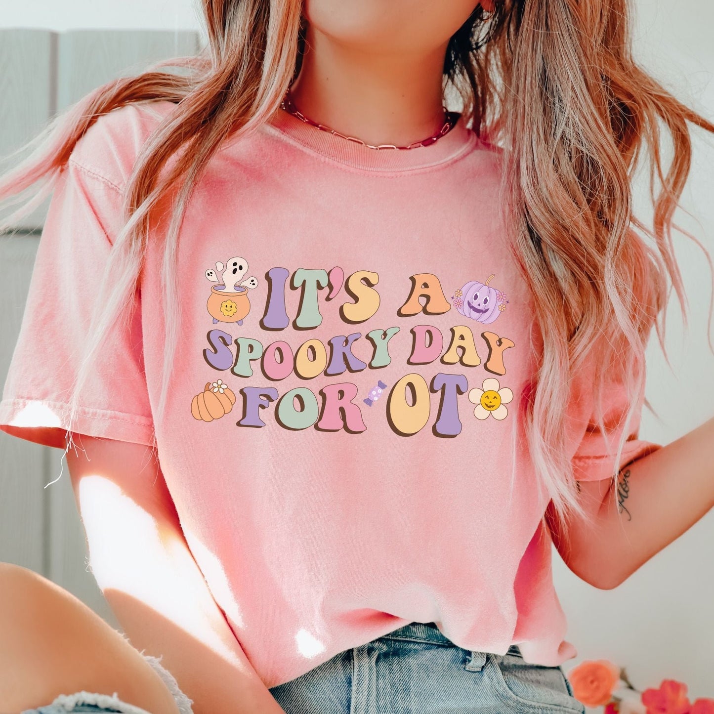 Comfort Colors Halloween OT Tee, It's a Spooky Days for OT OTA, Fall Occupational therapist shirt