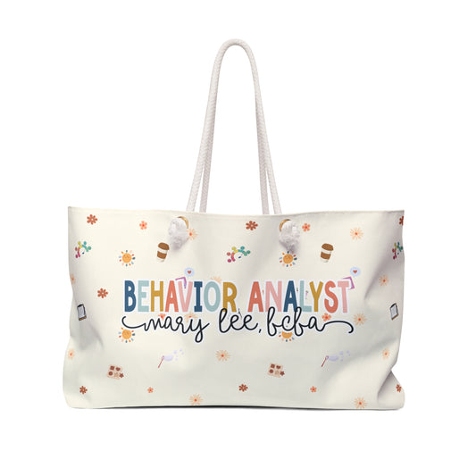 Personalized Behavior Analyst bag, Tote bag for BCBA, gift for BCBA, bag for aba