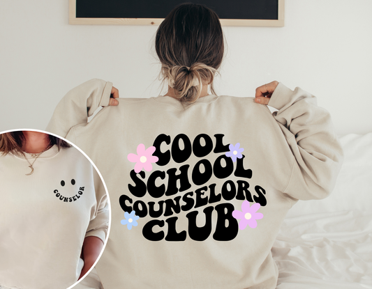 Cool Counselors Club, School Counselor Sweatshirt, Gilden 18000 gift for counselor