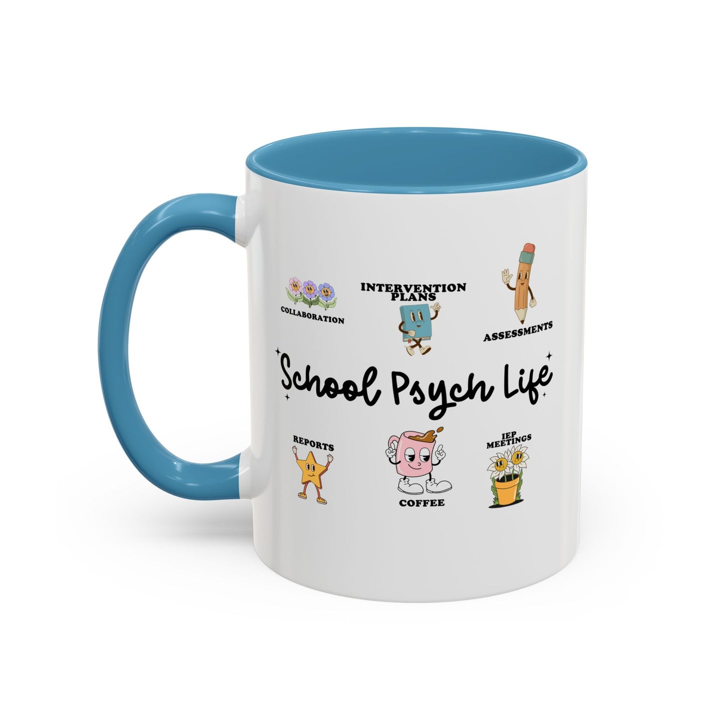 Retro School Pysch Life Mug, Gift for Educator School Psychologist