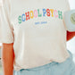 School Psychologist Varsity EST T Shirt, Personalized School Psych tee, cute school psych apparel, custom gift school psychologist