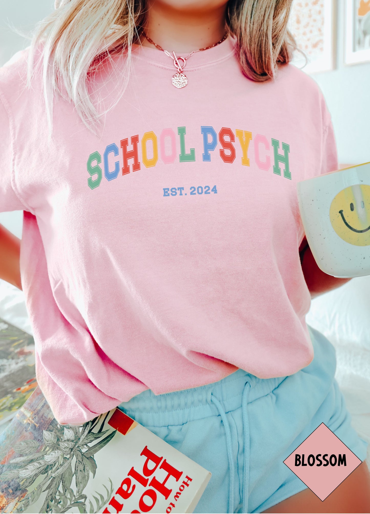 School Psychologist Varsity EST T Shirt, Personalized School Psych tee, cute school psych apparel, custom gift school psychologist