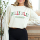 Christmas BCBA Varsity Long Sleeve Shirt, Holly Jolly Behavior Analyst tee, cute bcba rbt aba apparel, Comfort Colors 6014