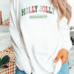 Christmas BCBA Varsity Long Sleeve Shirt, Holly Jolly Behavior Analyst tee, cute bcba rbt aba apparel, Comfort Colors 6014