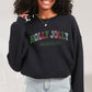 Christmas BCBA Varsity Sweatshirt, Holly Jolly Behavior Analyst Crewneck, cute bcba rbt aba apparel, Comfort Colors Gildan