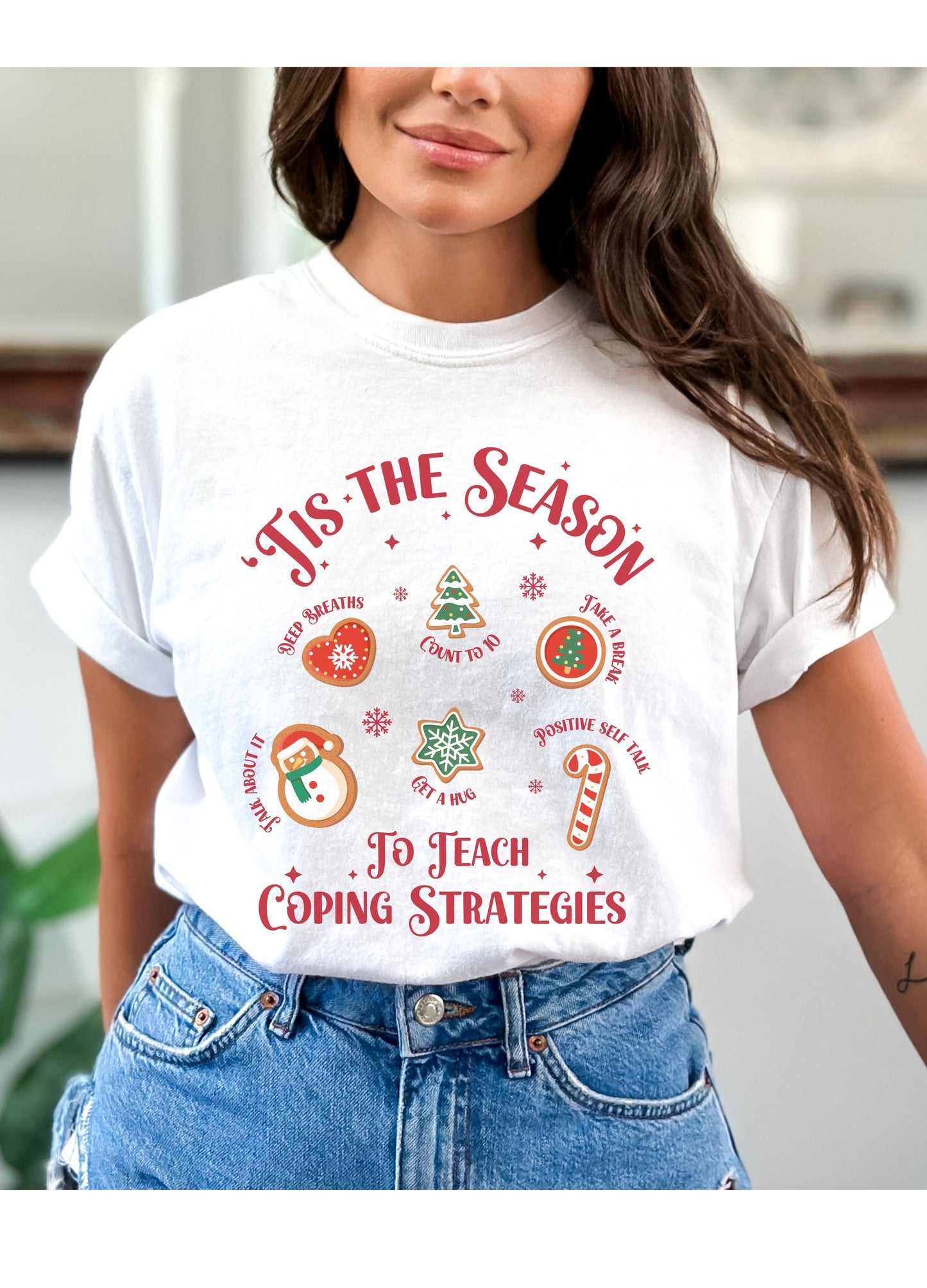 Christmas ABA shirt, Holiday Special Education, Tis the Season to Teach Coping Strategies, Unisex Comfort colors 1717