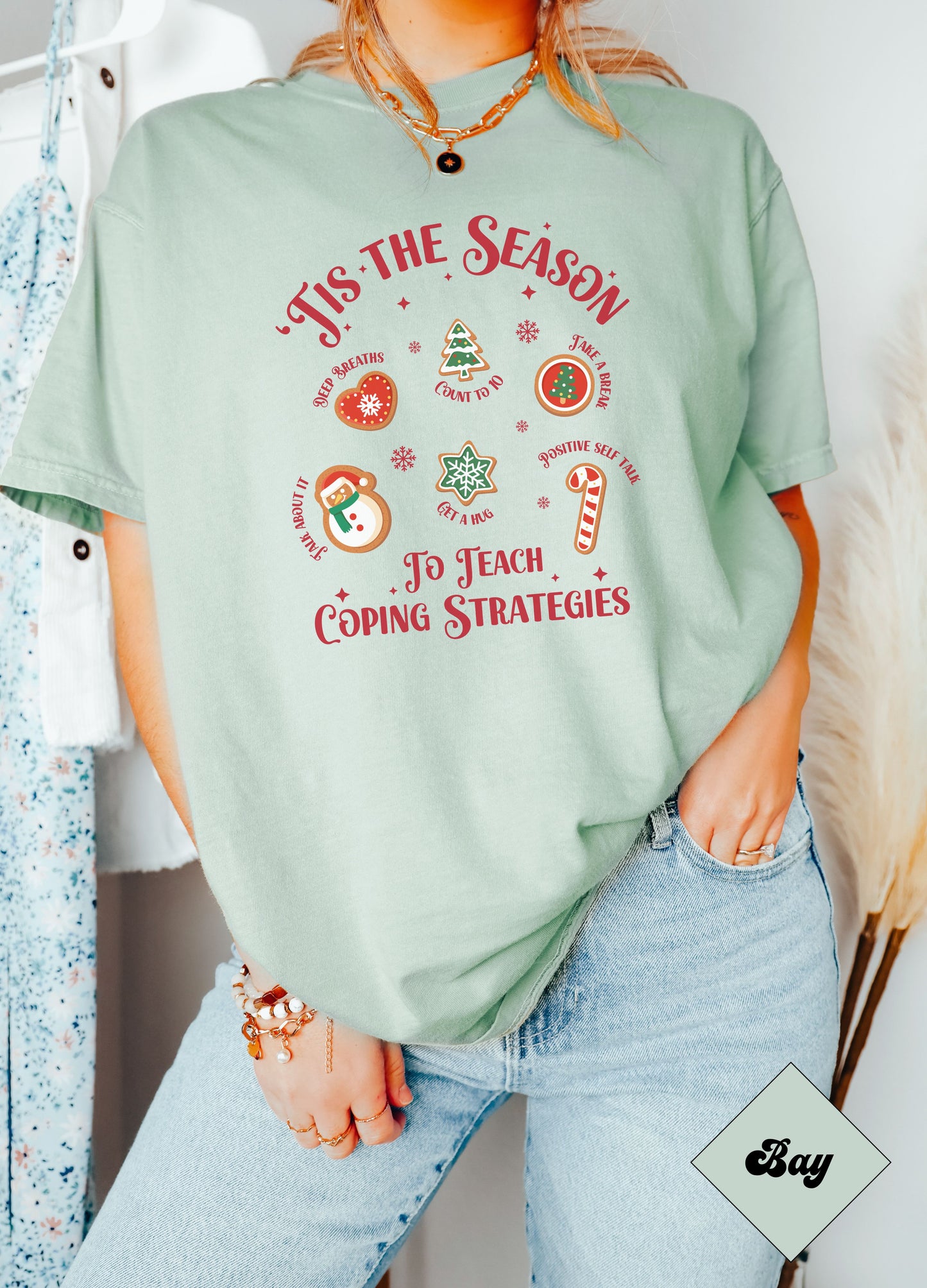 Christmas ABA shirt, Holiday Special Education, Tis the Season to Teach Coping Strategies, Unisex Comfort colors 1717