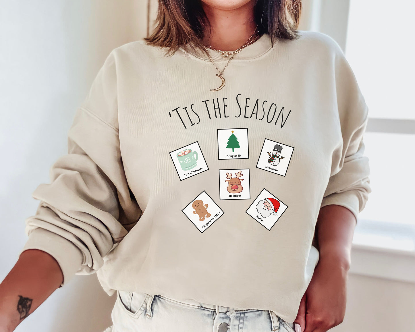 Christmas Speech Communication Cards Sweatshirt, Holiday rbt bcba aba therapy tee, gift for special education teacher