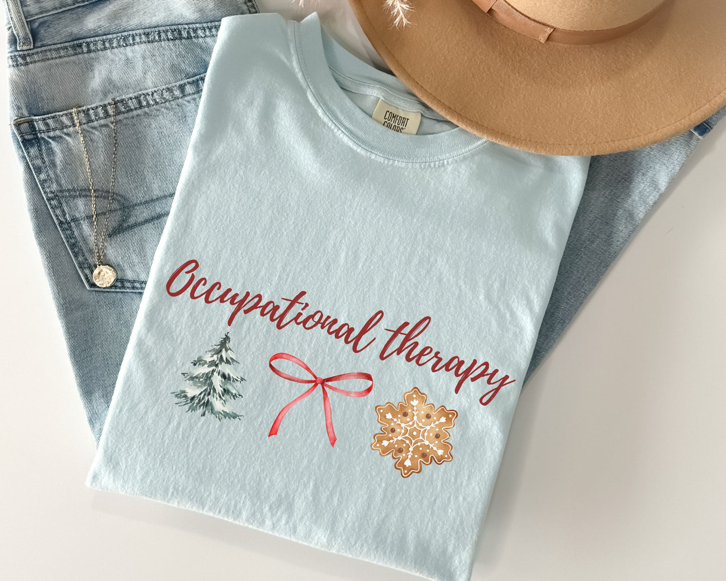 Christmas Occupational Therapy T-Shirt, Cute ot shirts, OT OTA holiday apparel, gift for occupational therapist