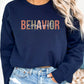 Personalized Minimalist Behavior Analyst Sweatshirt, Boho BCBA crewneck, gift for bcba