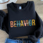 Personalized Minimalist Behavior Analyst Sweatshirt, Boho BCBA crewneck, gift for bcba