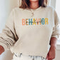 Personalized Minimalist Behavior Analyst Sweatshirt, Boho BCBA crewneck, gift for bcba