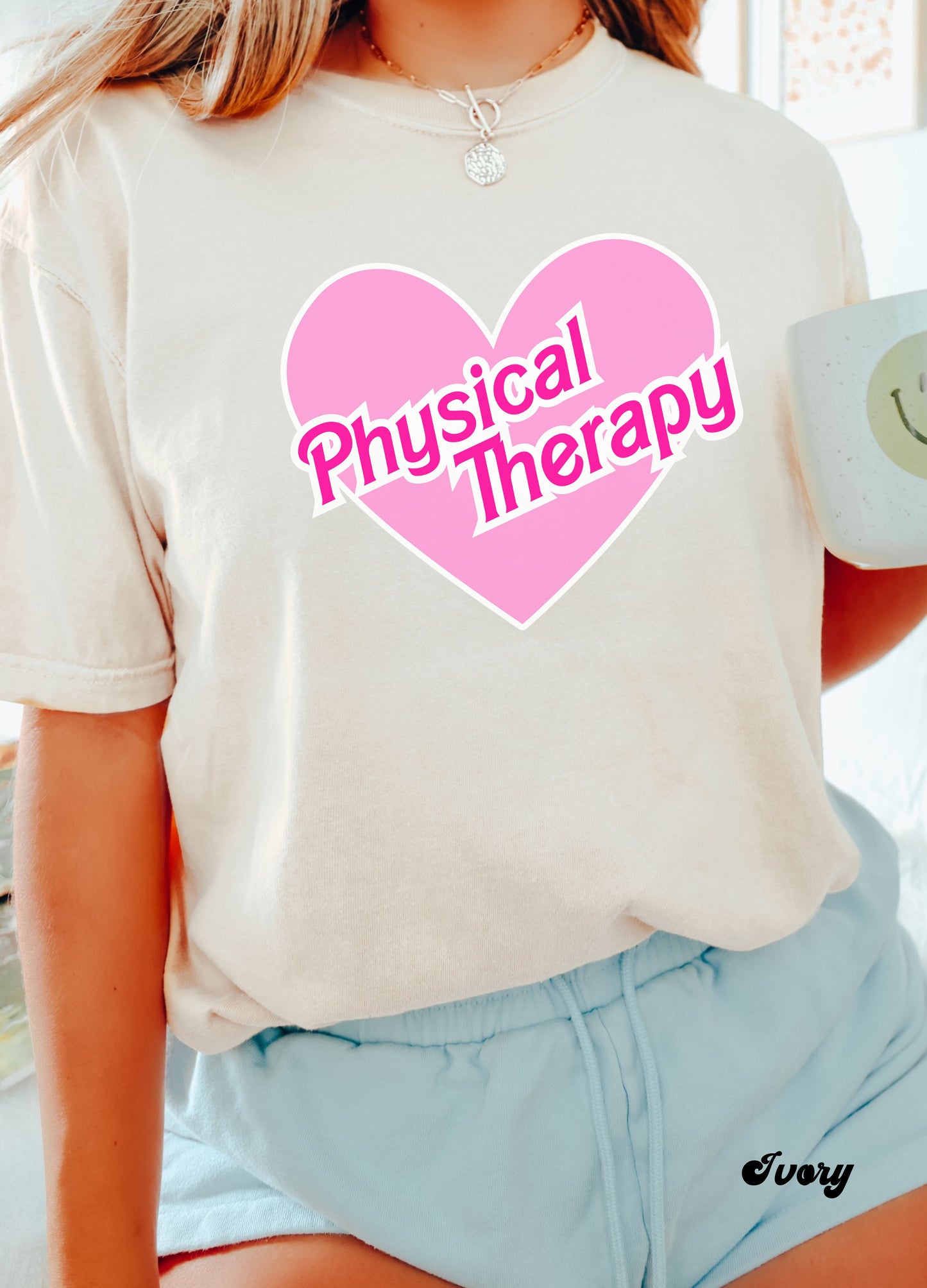 Physical Therapy 90s Heart Doll T-Shirt for Physical Therapists and Assistants, Unisex Tee, PT Gift, comfort colors 1717