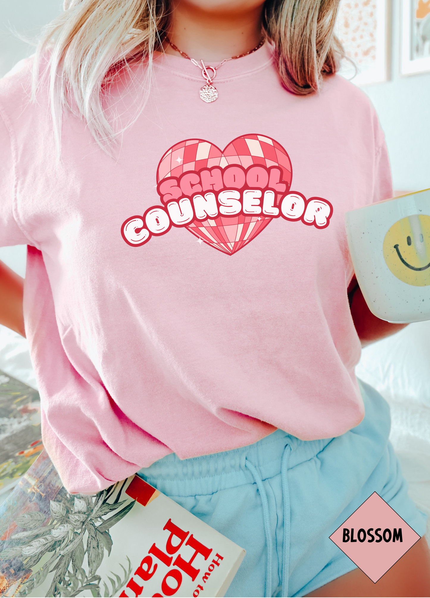 School Counselor Valentines Day Heart T-shirt, Retro counselor heart tee, comfort colors