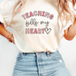 Valentines Day Teacher T-shirt, Teaching Fills My Heart tee, Comfort Colors Teacher Paraeducator Apparel