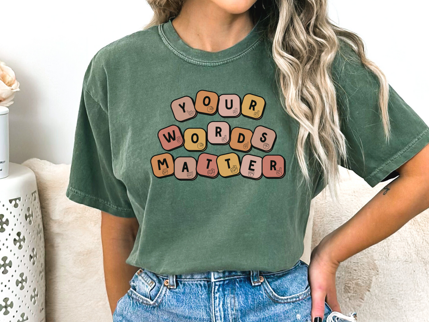 Your Words Matter Speech Therapy Shirt, AAC Communication Tee, Special Education Teacher, Gift for Slp Slpa