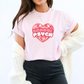 School Psych Valentines Day Shirt, Retro Heart School Psychology, Comfort Colors 1717