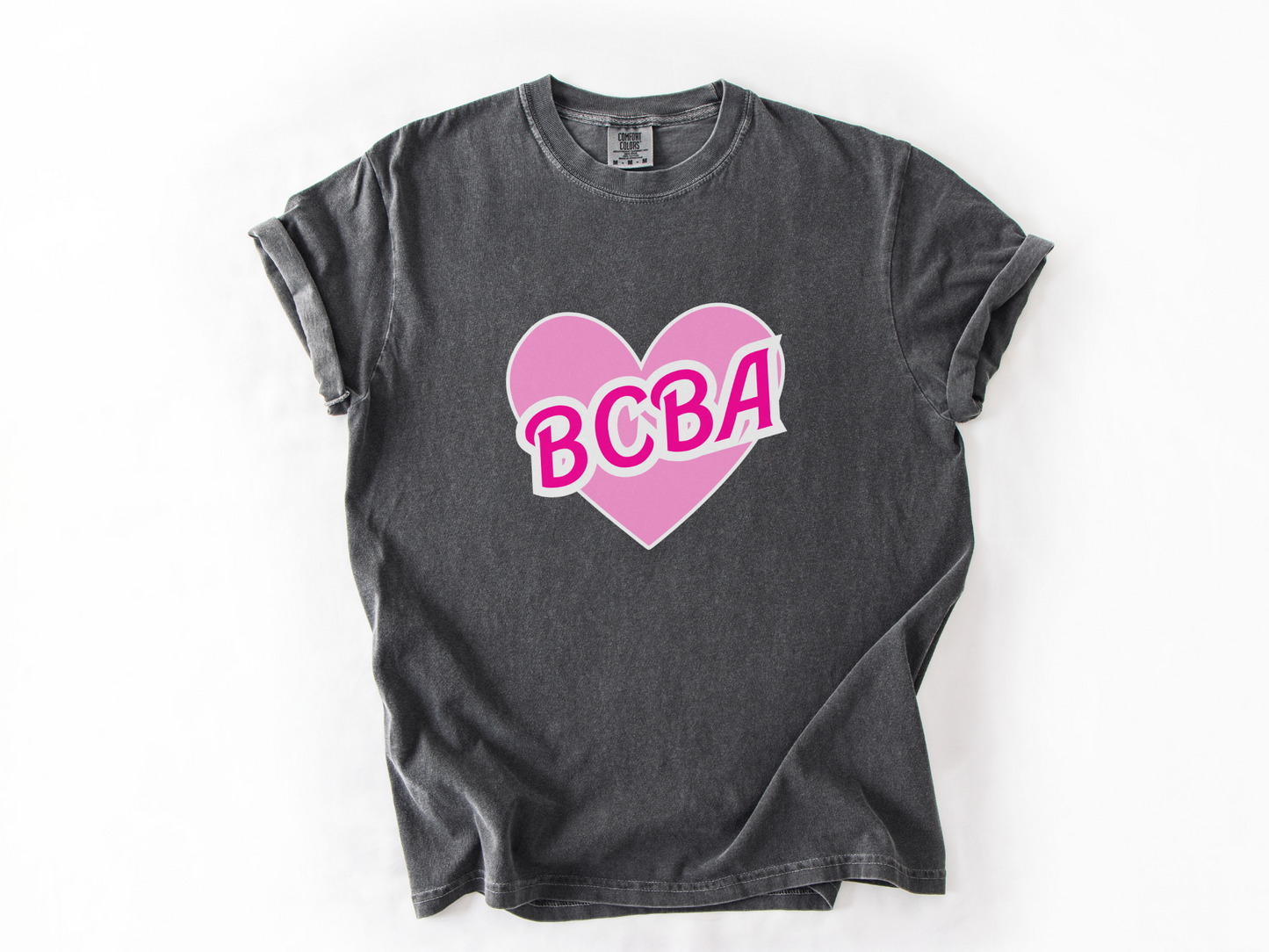 90s Pink Heart BCBA Shirt, Doll themed Behavior Analyst shirt, ABA Apparel, Unisex Comfort Colors