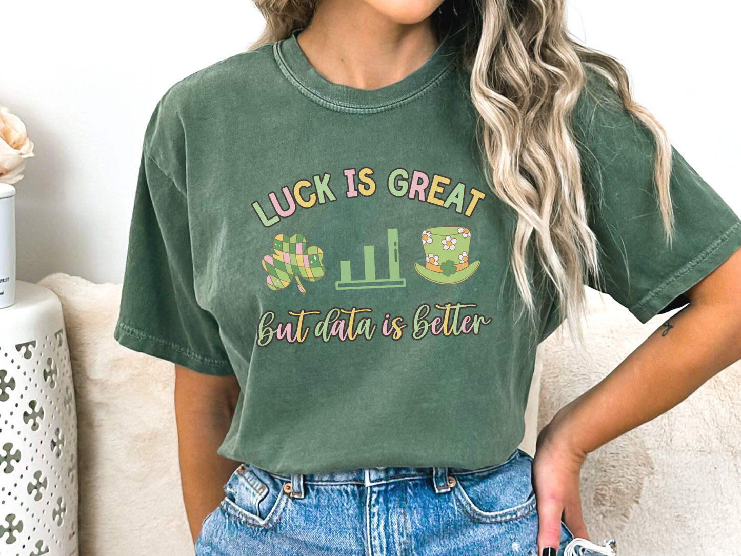 ABA St. Patrick's Day T-shirt, St Paddys Rbt Bcba Apparel, Green Behavior Analyst Data Tee, Comfort Colors 1717