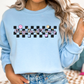 Retro Occupational Therapist Checkered Sweatshirt, Cute Ot Ota Tees, Colorful Occupational Therapy Apparel, Gilden 18000