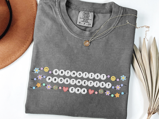 Orthotist Prosthetist Era Friendship Bracelet T-shirt, Orthotist Prosthetist Tee, Comfort Colors Garment Dyed Shirt 1717