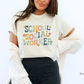 Retro School Social Worker Floral T-shirt, School LCSW Graphic Tee, Gift for School Social Worker, Comfort Colors 1717