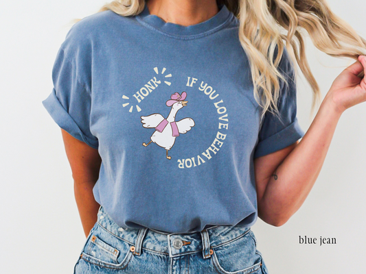 Honk If You Love Behavior Shirt, Goose Behavior Therapy T-Shirt, Cute Gift for ABA Therapists BT Behavior Analysts