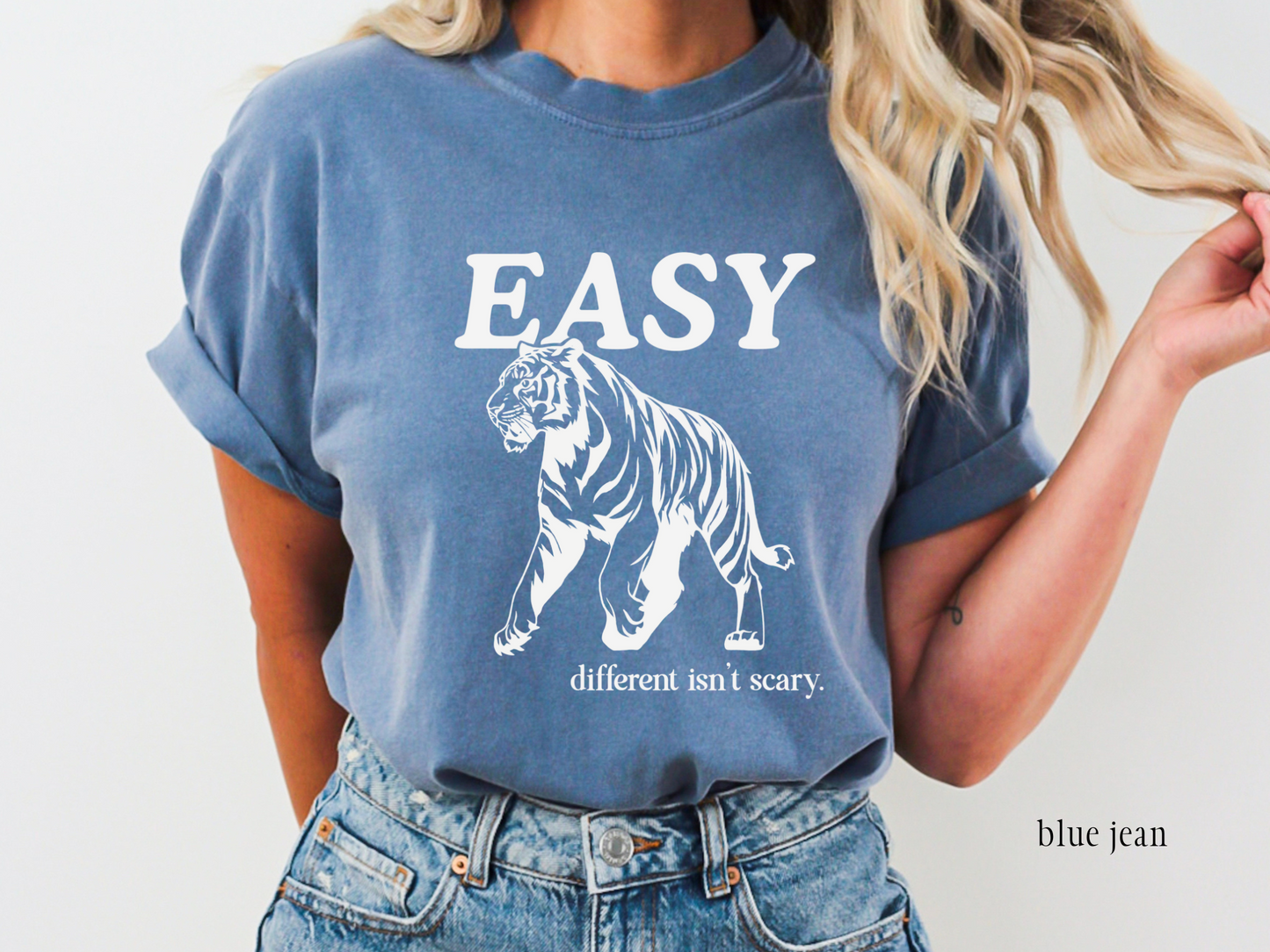 Easy Tiger, Different Isn't Scary T-Shirt, Inclusion and Advocacy Tee, Comfort Colors Unisex Tee