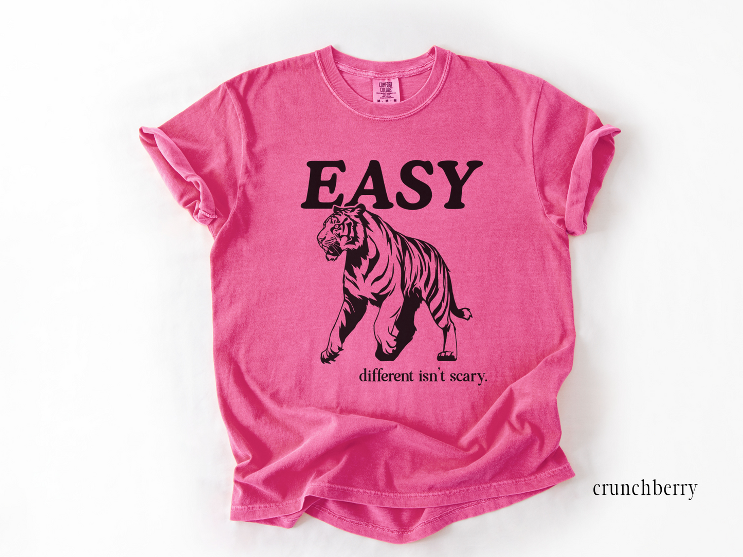 Easy Tiger, Different Isn't Scary T-Shirt, Inclusion and Advocacy Tee, Comfort Colors Unisex Tee