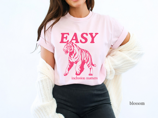 Easy Tiger Inclusion Matters, Inclusion and Advocacy Tee, Gift for Teacher Therapist Counselor, Comfort Colors Tee