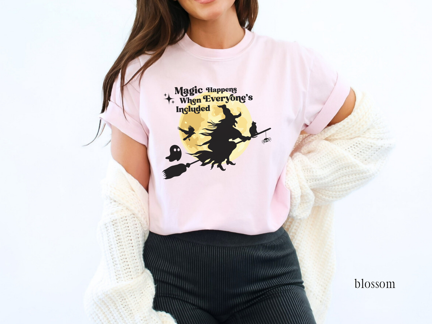 Magic Happens When Everyone's Included, Inclusion and Advocacy Halloween T-Shirt, Inclusive Spooky Tee, Gift for Advocate