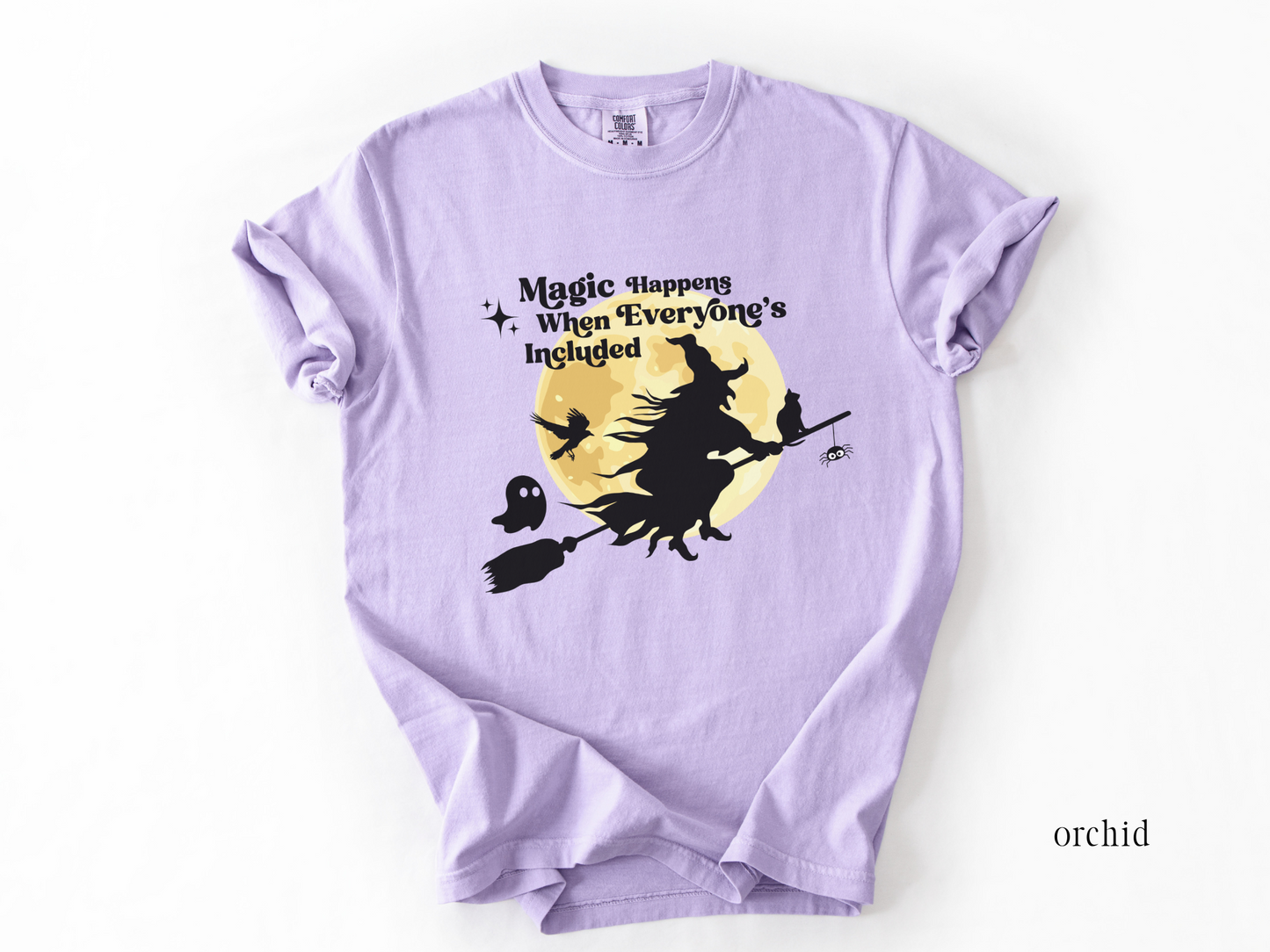 Magic Happens When Everyone's Included, Inclusion and Advocacy Halloween T-Shirt, Inclusive Spooky Tee, Gift for Advocate