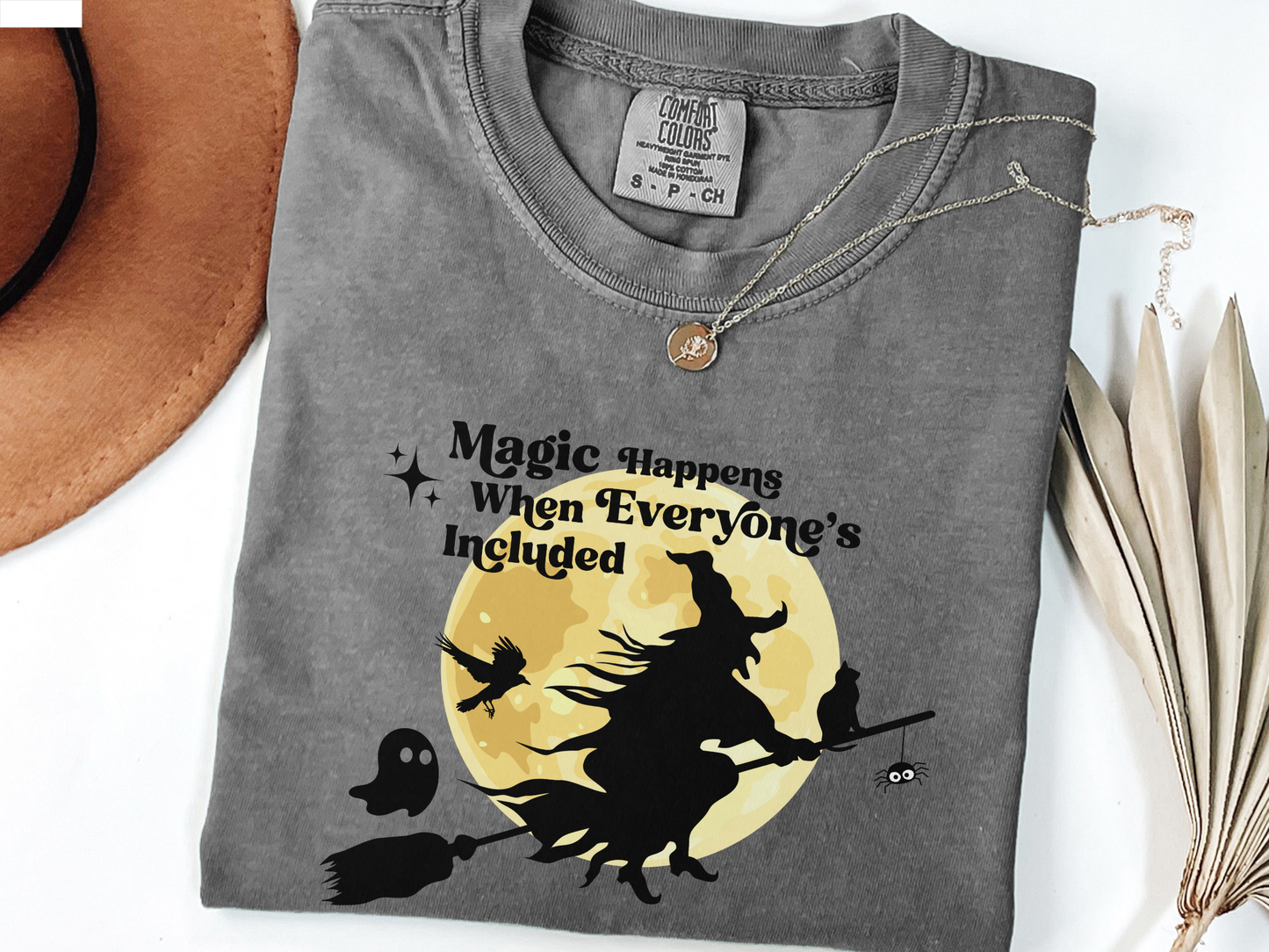 Magic Happens When Everyone's Included, Inclusion and Advocacy Halloween T-Shirt, Inclusive Spooky Tee, Gift for Advocate