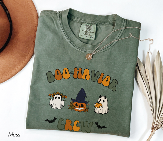 Boo-Havior Crew Halloween ABA shirt, Rbt Bcba T-Shirt, Gift for Behavior Therapist, Unisex Comfort Colors® 1717